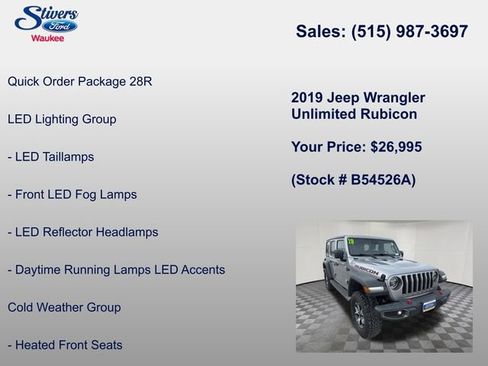Used 2019 Jeep Wrangler Unlimited Rubicon AWD/4WD image 8