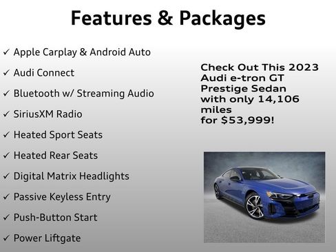 Used 2023 Audi e-tron GT Prestige w/ Prestige Package image 12