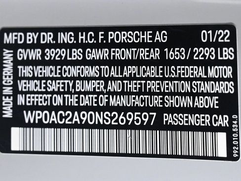 Certified 2022 Porsche 911 GT3 image 34