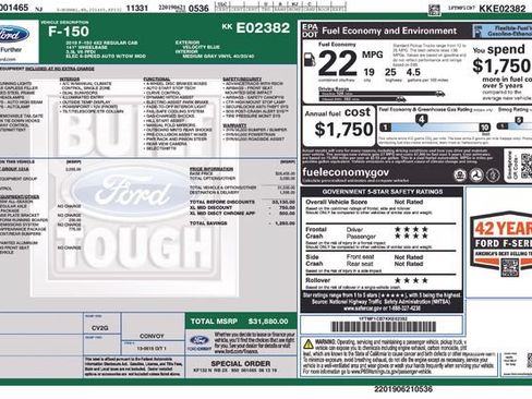 Certified 2019 Ford F150 XL w/ Equipment Group 101A Mid RWD image 12