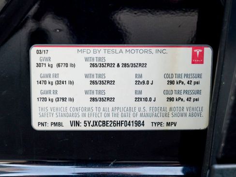 Used 2017 Tesla Model X 100D AWD/4WD image 48