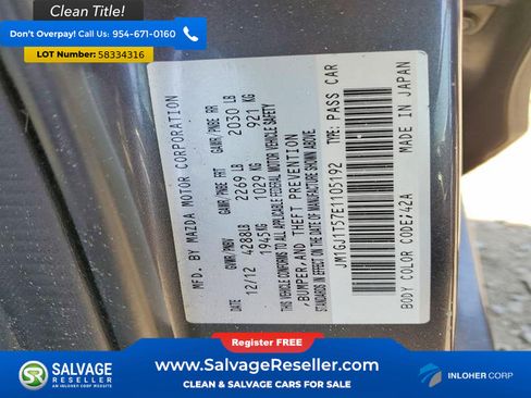 Used 2014 MAZDA MAZDA6 Touring w/ Touring Technology Package FWD image 16