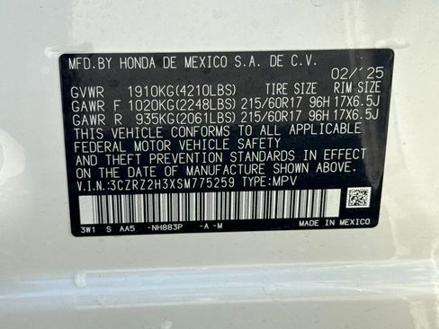 Certified 2025 Honda HR-V LX image 29