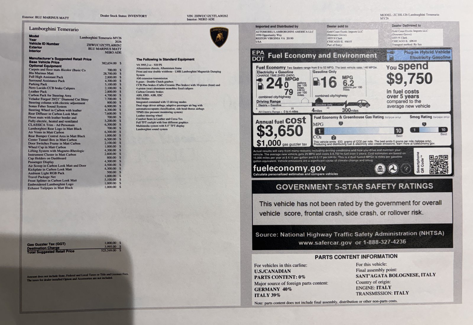 Used 2026 Lamborghini Temerario AWD/4WD image 45