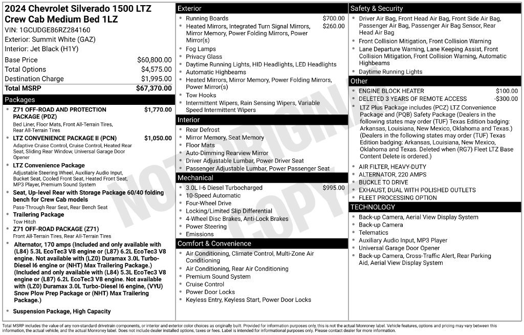 Used 2024 Chevrolet Silverado 1500 LTZ AWD/4WD image 32