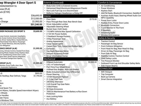 New 2025 Jeep Wrangler Sport S image 9