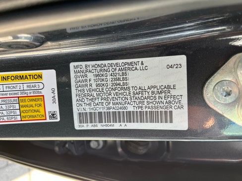 Certified 2023 Honda Accord EX image 26