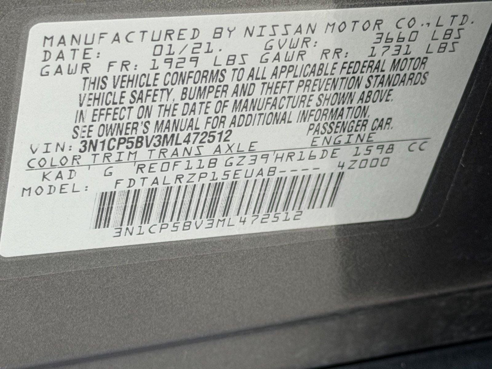 Used 2021 Nissan Kicks S FWD image 30