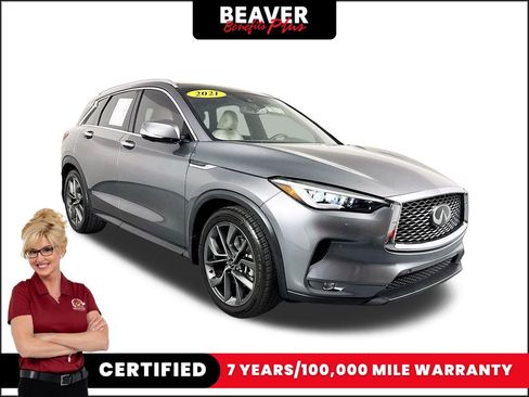 Used 2021 INFINITI QX50 Autograph w/ Premium White Leather Package image 1