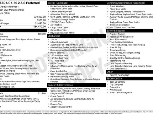 New 2026 MAZDA CX-50 AWD 2.5 S w/ Preferred Pkg image 22