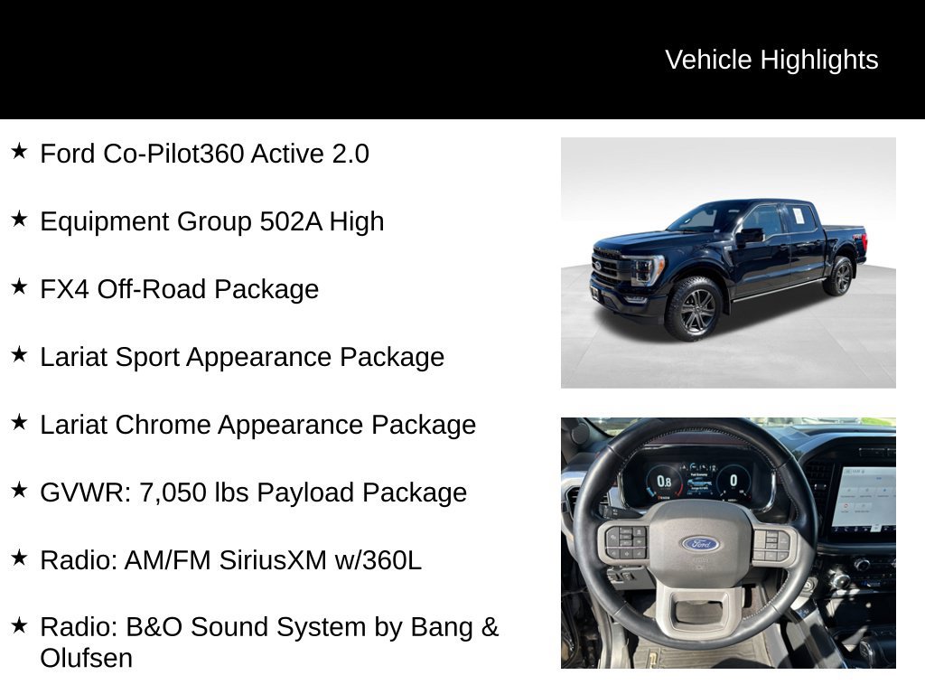 Used 2022 Ford F150 Lariat w/ Equipment Group 502A High AWD/4WD image 9
