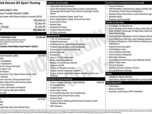 Used 2024 Buick Encore GX Sport Touring w/ Comfort Package image 33