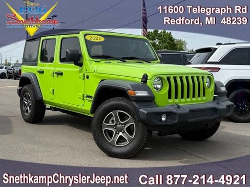 Certified 2021 Jeep Wrangler Unlimited Sport AWD/4WD image 1