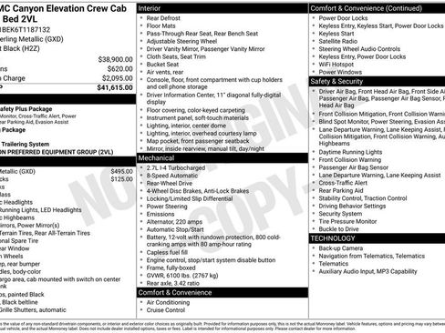 Certified 2026 GMC Canyon Elevation RWD image 44