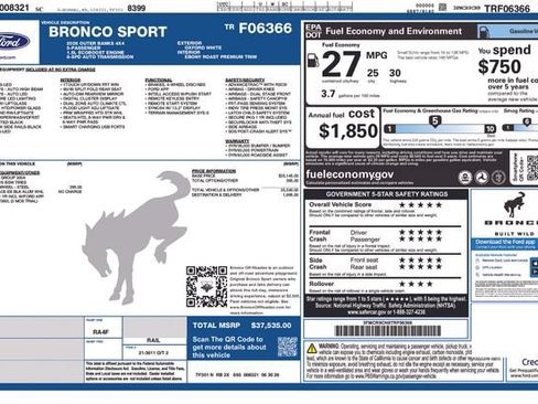 New 2026 Ford Bronco Sport Outer Banks AWD/4WD image 6