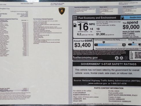 Used 2023 Lamborghini Urus Performante AWD/4WD image 4