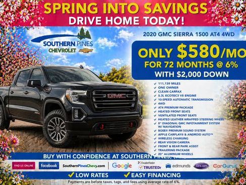 Used 2020 GMC Sierra 1500 AT4 w/ AT4 Premium Package AWD/4WD image 2