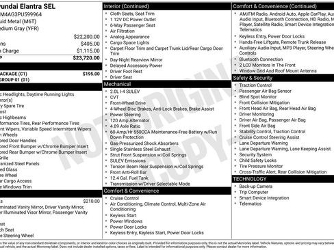 Certified 2023 Hyundai Elantra SEL w/ Cargo Package image 29