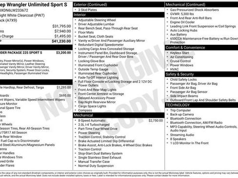 Used 2020 Jeep Wrangler Unlimited Sport S AWD/4WD image 35