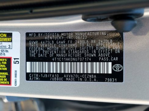 Used 2022 Toyota Camry LE w/ Carpet Mat Package (TMS) FWD image 56