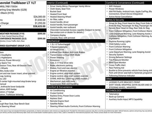 Certified 2024 Chevrolet TrailBlazer LT w/ LT Cold Weather Package AWD/4WD image 33