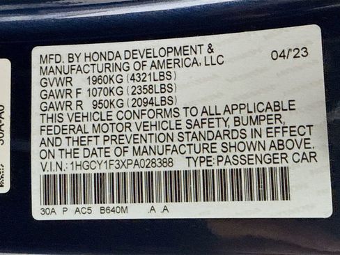 Certified 2023 Honda Accord EX image 41
