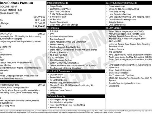 Certified 2024 Subaru Outback Premium AWD/4WD image 27