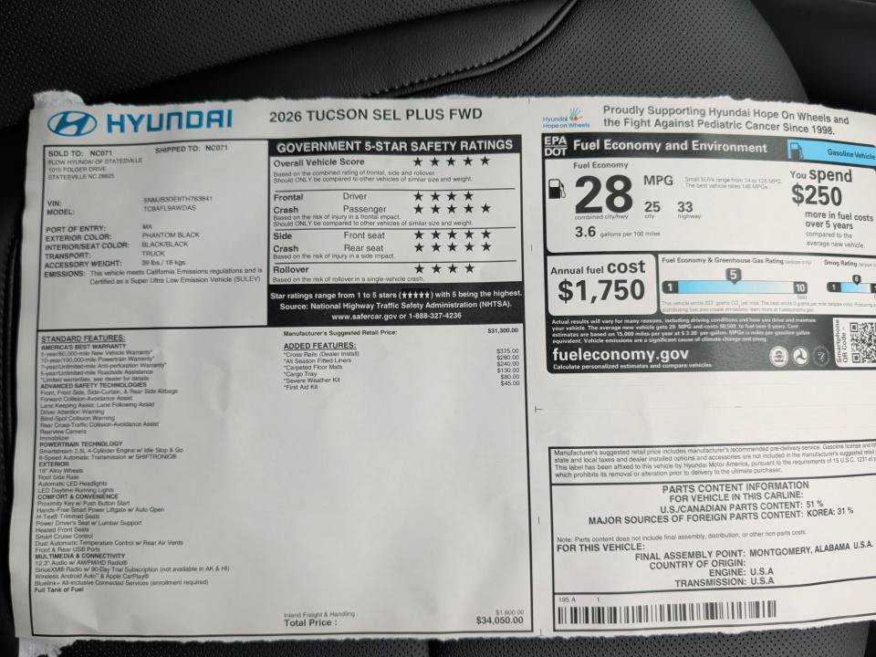 New 2026 Hyundai Tucson SEL Plus FWD image 33