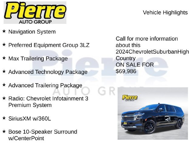 Used 2024 Chevrolet Suburban High Country w/ Advanced Technology Package AWD/4WD image 7