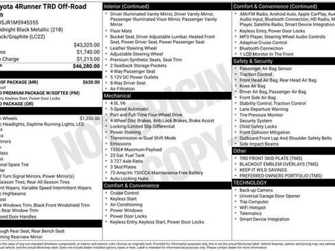 Used 2021 Toyota 4Runner TRD Off-Road Premium w/ Moonroof Package image 13