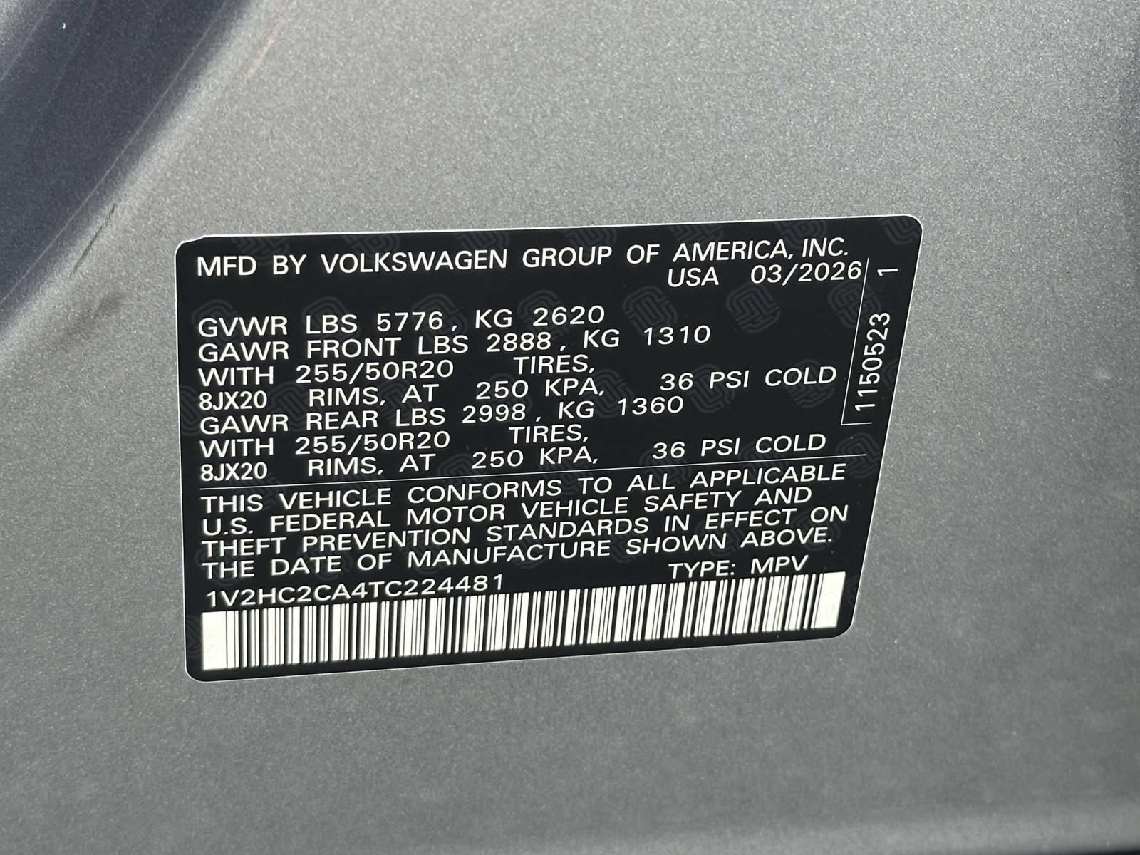 New 2026 Volkswagen Atlas Cross Sport SE AWD/4WD image 16
