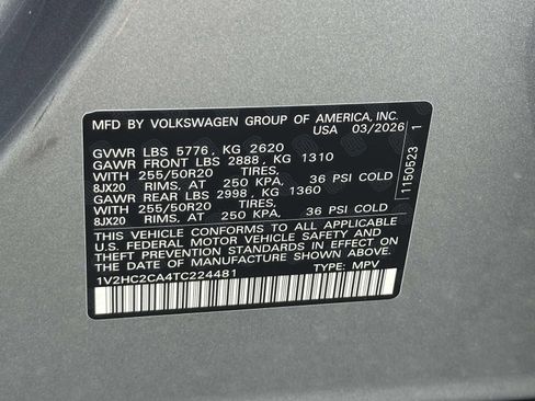 New 2026 Volkswagen Atlas Cross Sport SE AWD/4WD image 16