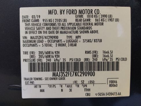 Used 2019 Ford EcoSport S FWD image 33