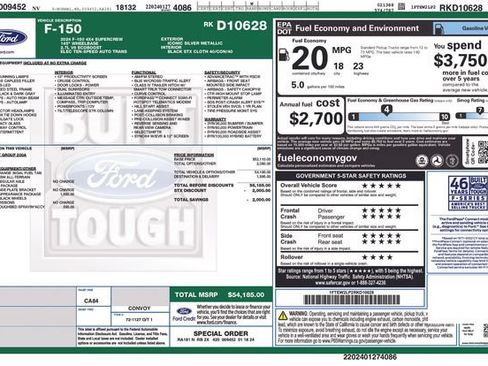 Used 2024 Ford F150 STX w/ STX Black Appearance Package AWD/4WD image 36