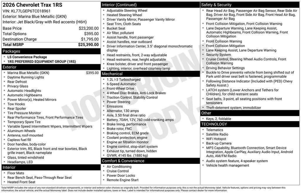 Used 2026 Chevrolet Trax RS FWD image 36