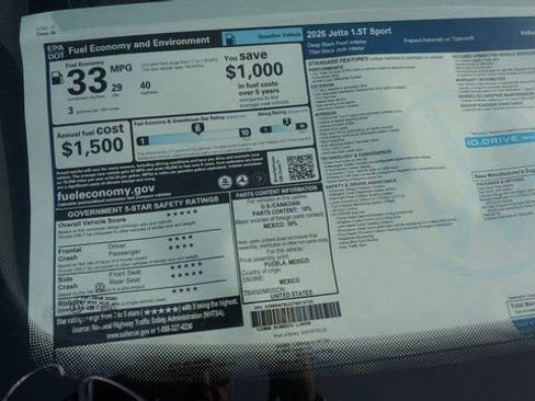 New 2026 Volkswagen Jetta Sport image 4