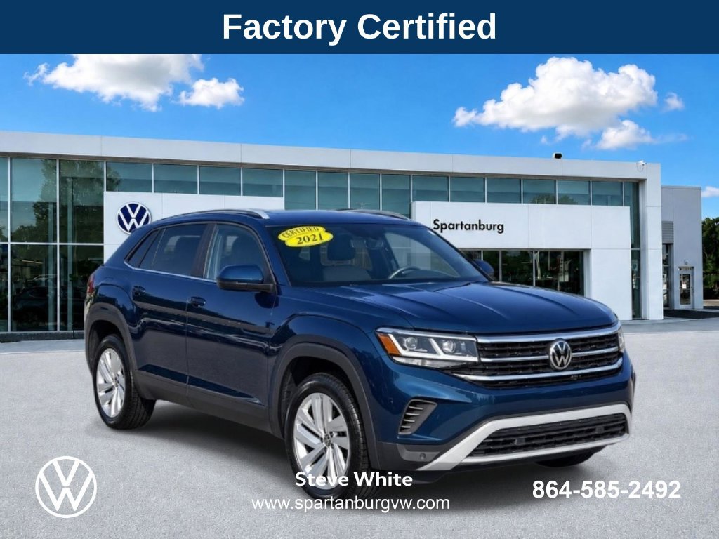 Certified 2021 Volkswagen Atlas Cross Sport SE w/ Panoramic Sunroof Package FWD image 1