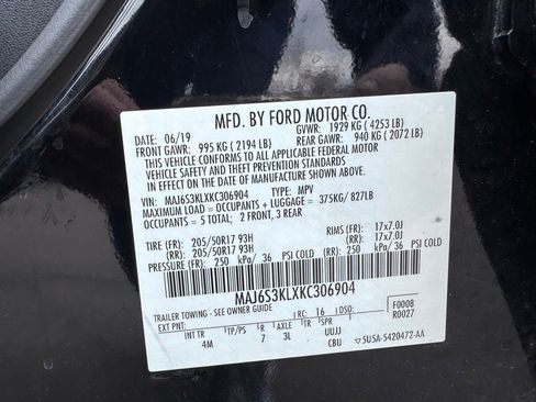 Certified 2019 Ford EcoSport Titanium AWD/4WD image 41