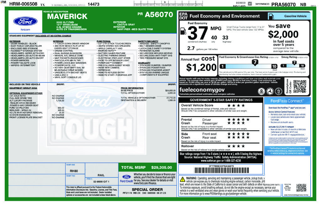 Used 2023 Ford Maverick XLT w/ XLT Luxury Package FWD image 8