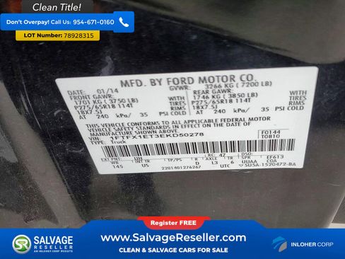 Used 2014 Ford F150 XLT w/ XLT Chrome Package image 16