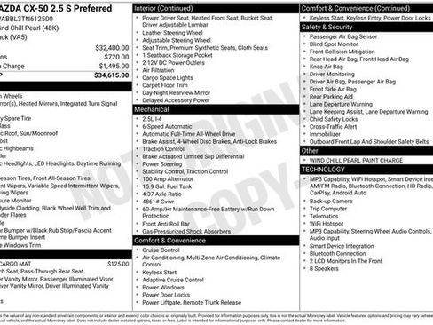 Used 2026 MAZDA CX-50 AWD 2.5 S w/ Preferred Pkg image 5