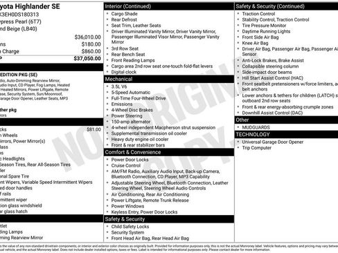 Used 2013 Toyota Highlander SE AWD/4WD image 3