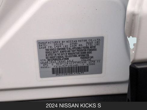 Used 2024 Nissan Kicks S FWD image 25