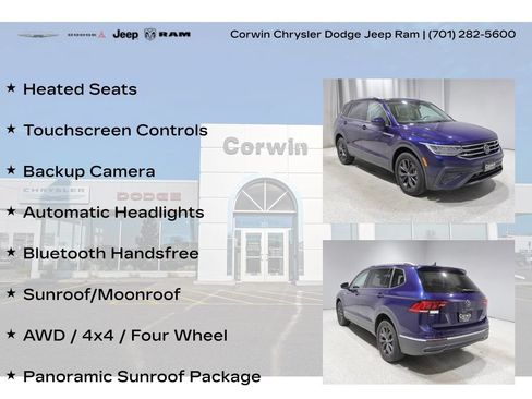 Used 2022 Volkswagen Tiguan SE w/ Panoramic Sunroof Package AWD/4WD image 8