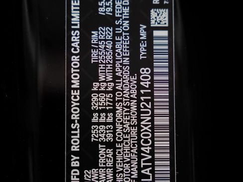 Used 2022 Rolls-Royce Cullinan w/ Technology Package AWD/4WD image 61