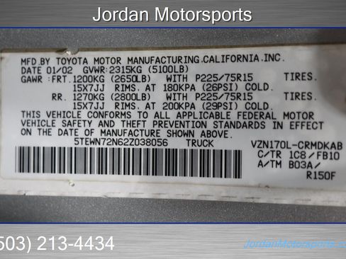 Used 2002 Toyota Tacoma 4x4 Xtracab V6 image 95