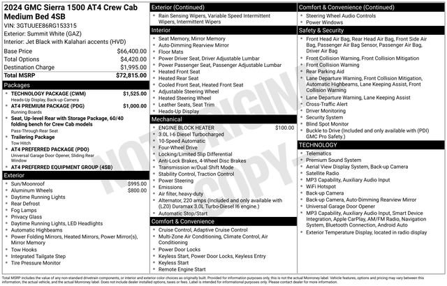 Used 2024 GMC Sierra 1500 AT4 w/ Technology Package AWD/4WD image 5