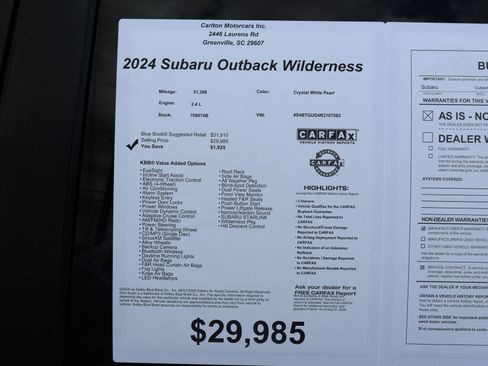 Used 2024 Subaru Outback Wilderness AWD/4WD image 46
