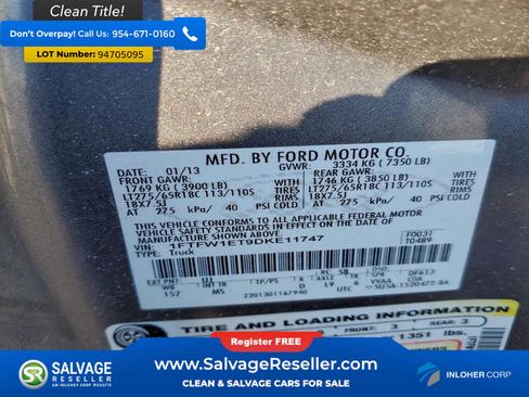 Used 2013 Ford F150 XLT w/ Luxury Equipment Group image 16