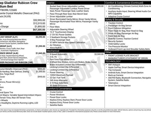 Used 2024 Jeep Gladiator Rubicon w/ Technology Group image 6